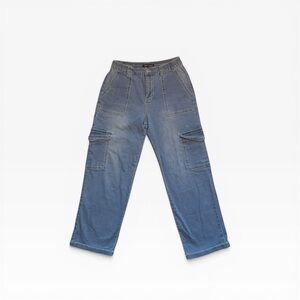 Almost Famous | Medium Wash Denim Cargo Pants | Medium